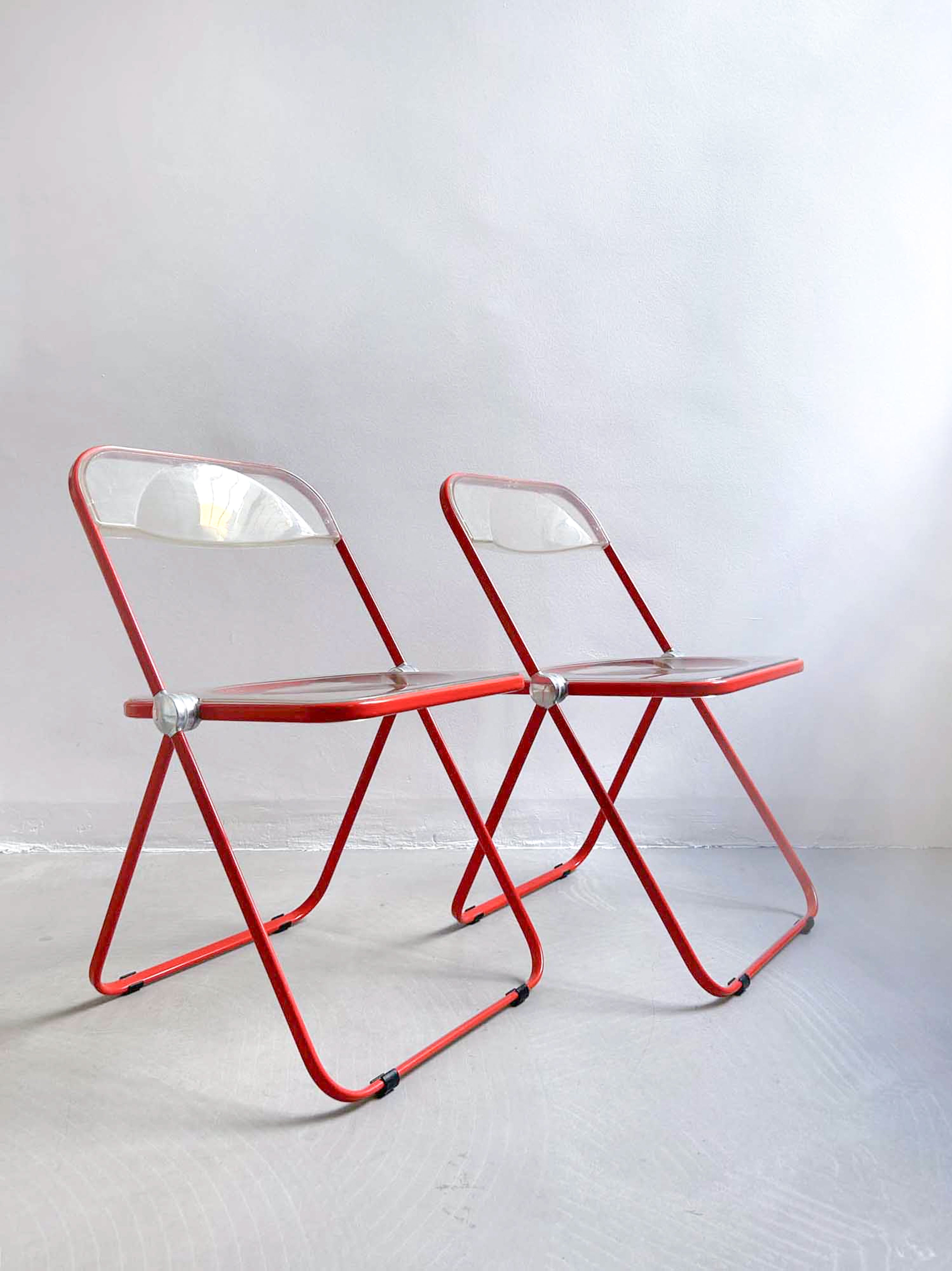 four Plia chairs by Giancarlo Piretti