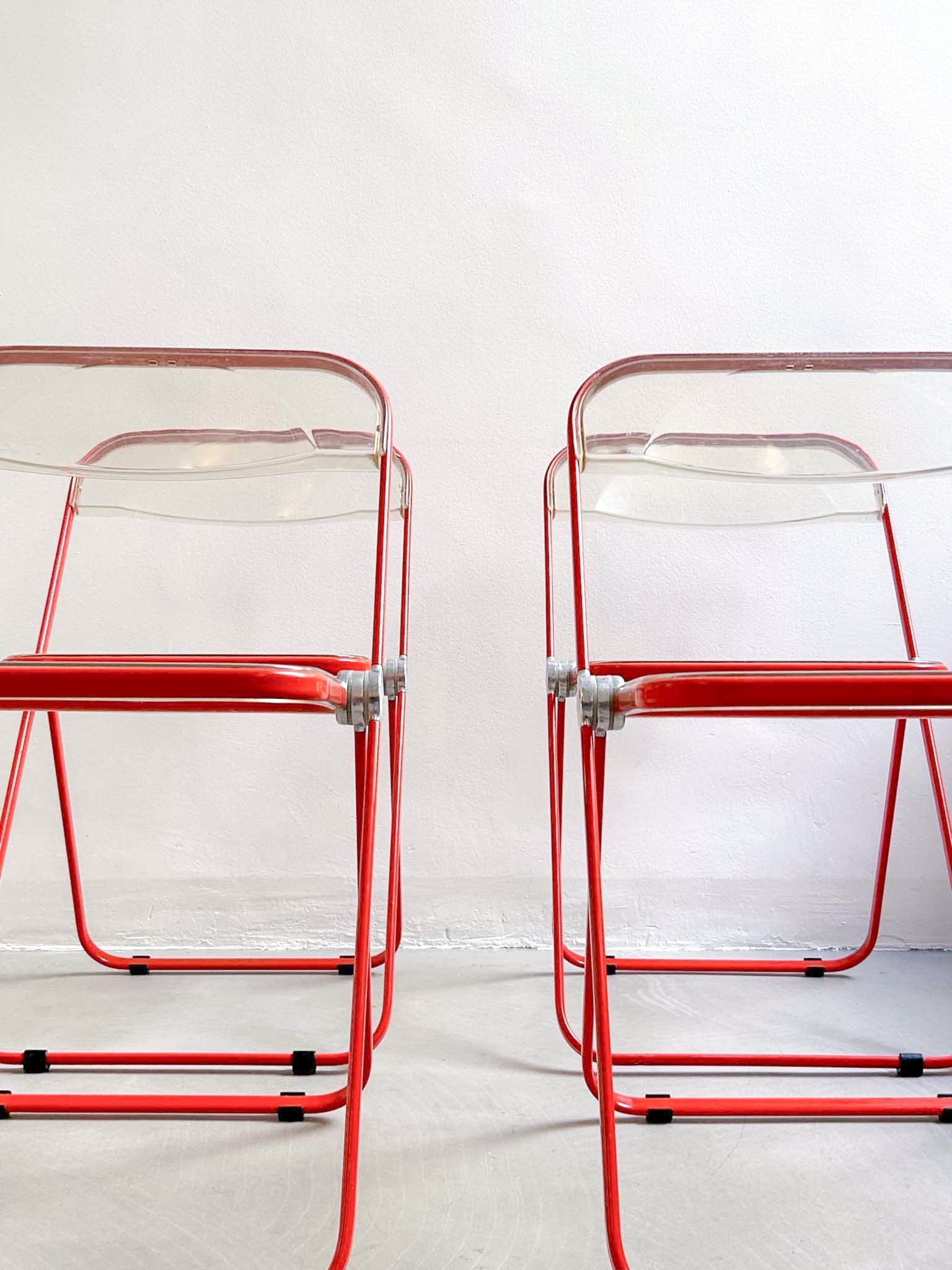 four Plia chairs by Giancarlo Piretti by artetica - Design from Milan