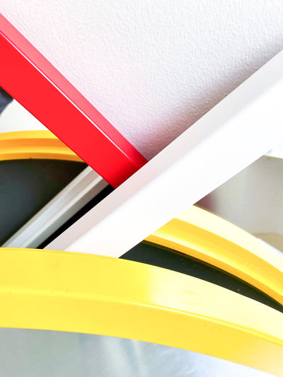 white triangle mirror by Anna Castelli by artetica - Design from Milan